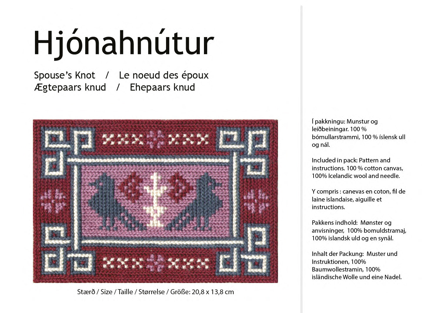 Hjónahnútur bleikur